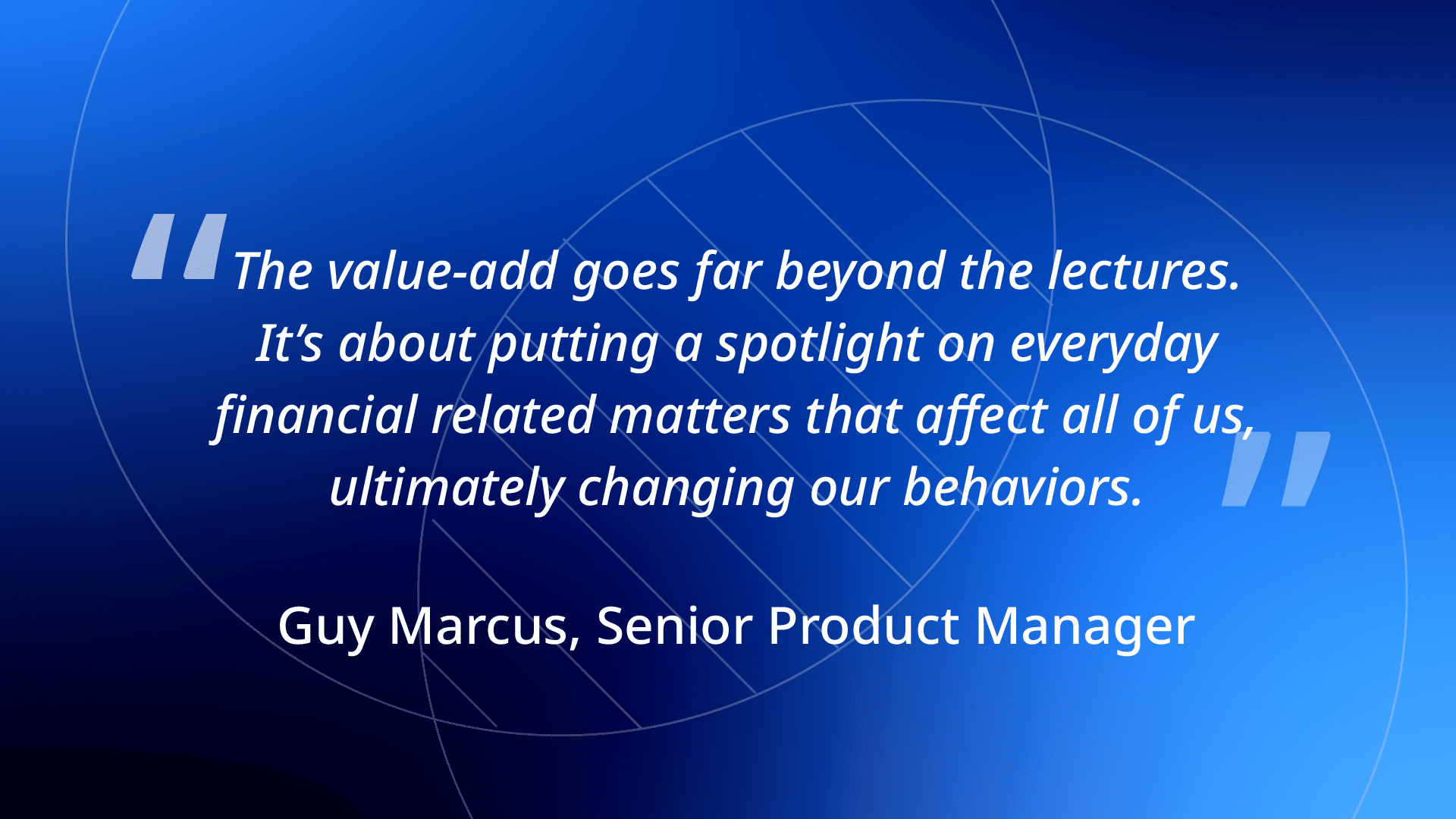 Empowering our people to take control of their personal finances
